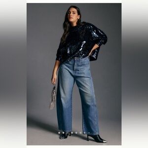 Pilcro 22W Anthropologie mid rise Kenna Heritage Barrel jeans Eyck wash new